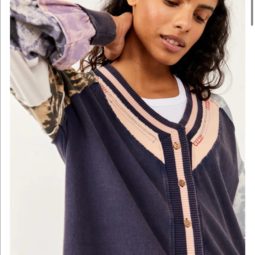 Free People Multi Print Marley Cardigan - Picture 4 of 5
